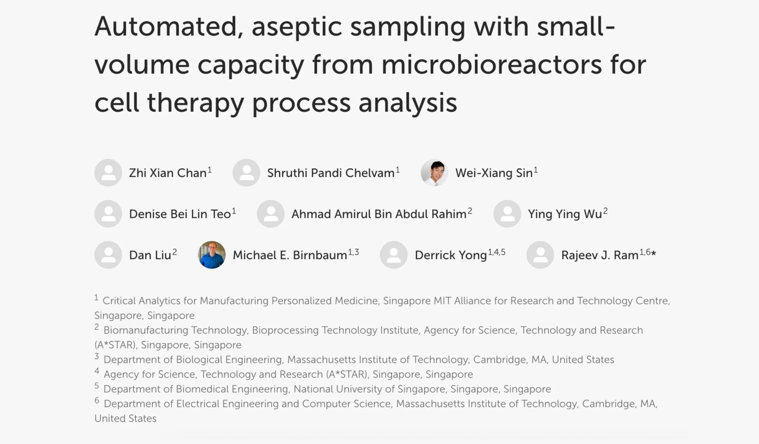 AMF - Publication automated sampling bioreactors