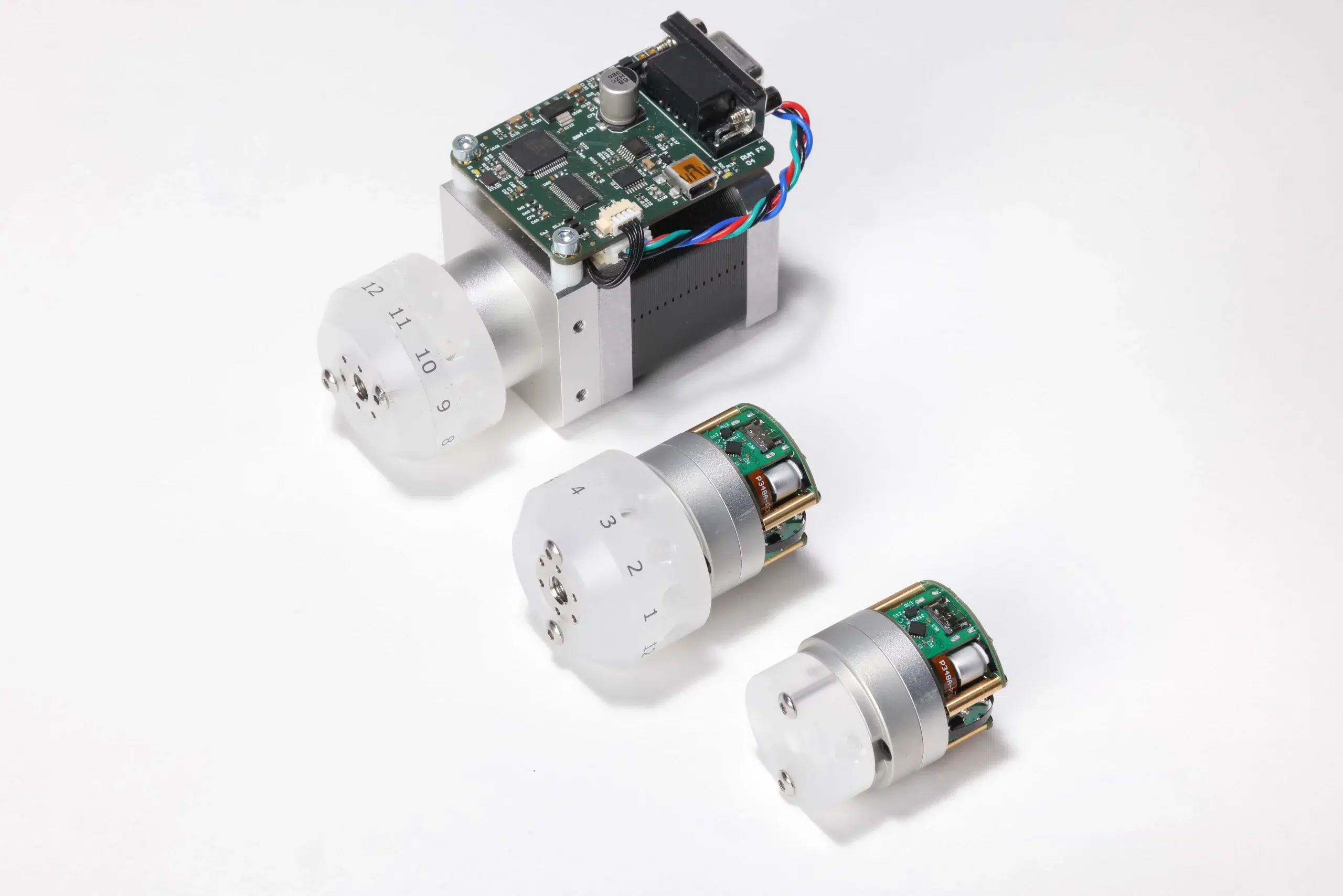 AMF - RVM mini - Compact Microfluidic Rotary Valve - Comparaison between Distribution / Switch / On/Off valves / RVM series P201 Industrial Microfluidic Rotary Valve